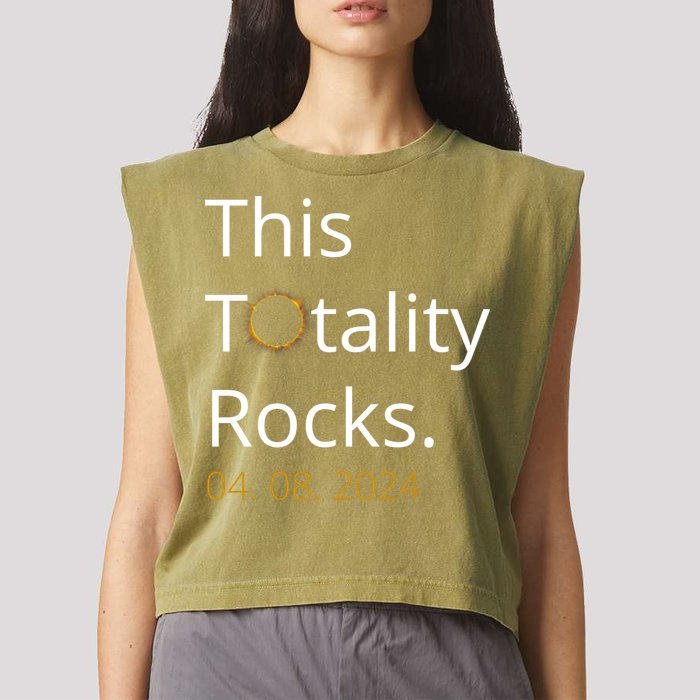 This Totality Rocks Solar Eclipse 2024 Garment-Dyed Women's Muscle Tee