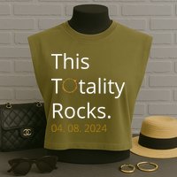 This Totality Rocks Solar Eclipse 2024 Garment-Dyed Women's Muscle Tee
