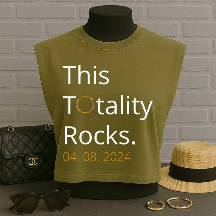 This Totality Rocks Solar Eclipse 2024 Garment-Dyed Women's Muscle Tee