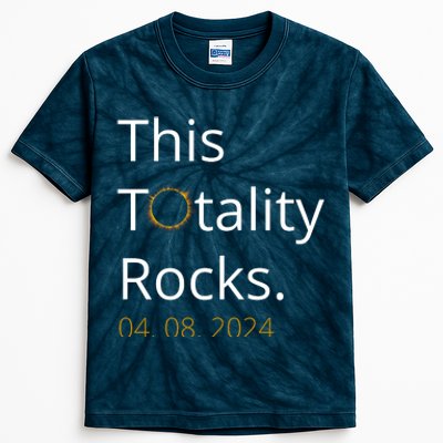 This Totality Rocks Solar Eclipse 2024 Kids Tie-Dye T-Shirt