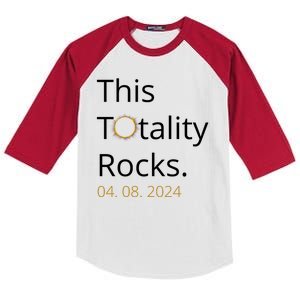 This Totality Rocks Solar Eclipse 2024 Kids Colorblock Raglan Jersey