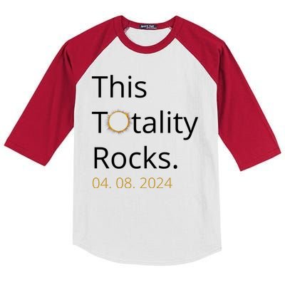 This Totality Rocks Solar Eclipse 2024 Kids Colorblock Raglan Jersey