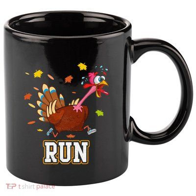 Thanksgiving Turkey Running Outfit Gear Costume Turkey Trot 11oz C Handle Ceramic Mug