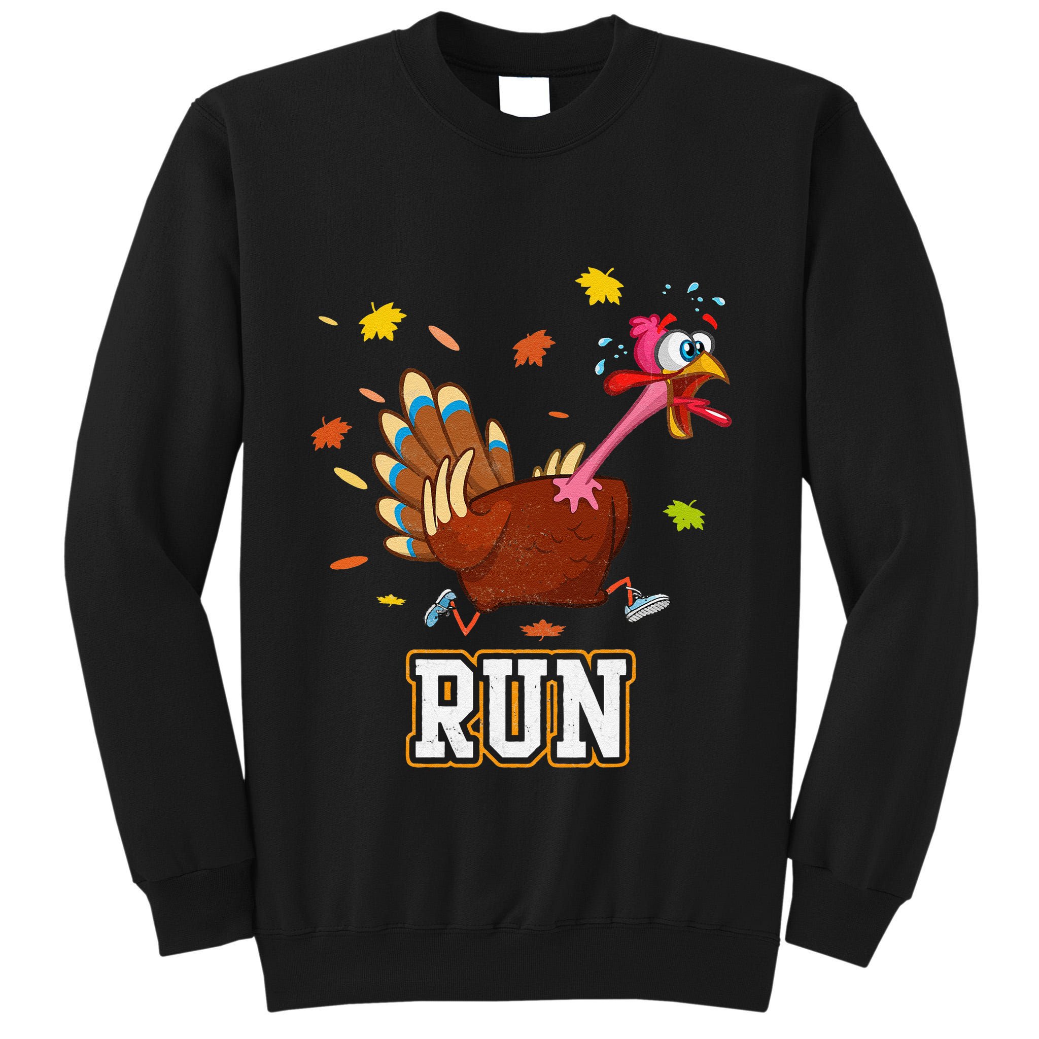 Thanksgiving Turkey Running Outfit Gear Costume Turkey Trot Tall Sweatshirt