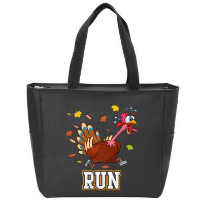Thanksgiving Turkey Running Outfit Gear Costume Turkey Trot Zip Tote Bag