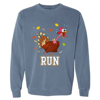 Thanksgiving Turkey Running Outfit Gear Costume Turkey Trot Garment-Dyed Sweatshirt