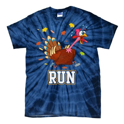 Thanksgiving Turkey Running Outfit Gear Costume Turkey Trot Tie-Dye T-Shirt