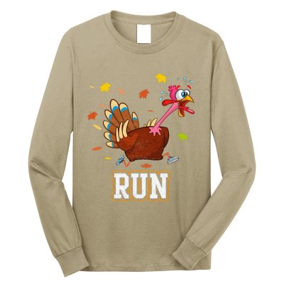 Thanksgiving Turkey Running Outfit Gear Costume Turkey Trot Long Sleeve Shirt