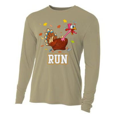 Thanksgiving Turkey Running Outfit Gear Costume Turkey Trot Cooling Performance Long Sleeve Crew