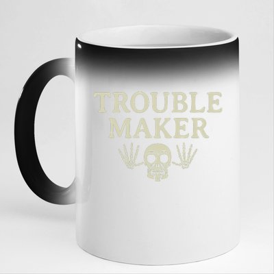 Troublemaker 11oz Black Color Changing Mug