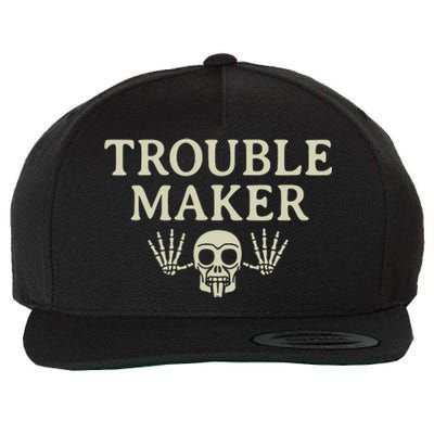 Troublemaker Wool Snapback Cap