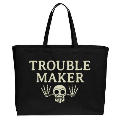 Troublemaker Cotton Canvas Jumbo Tote