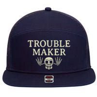 Troublemaker 7 Panel Mesh Trucker Snapback Hat