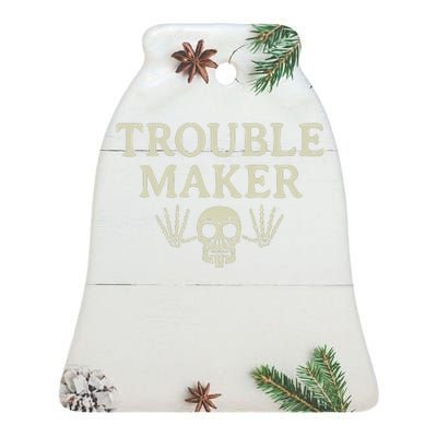 Troublemaker Ceramic Bell Ornament