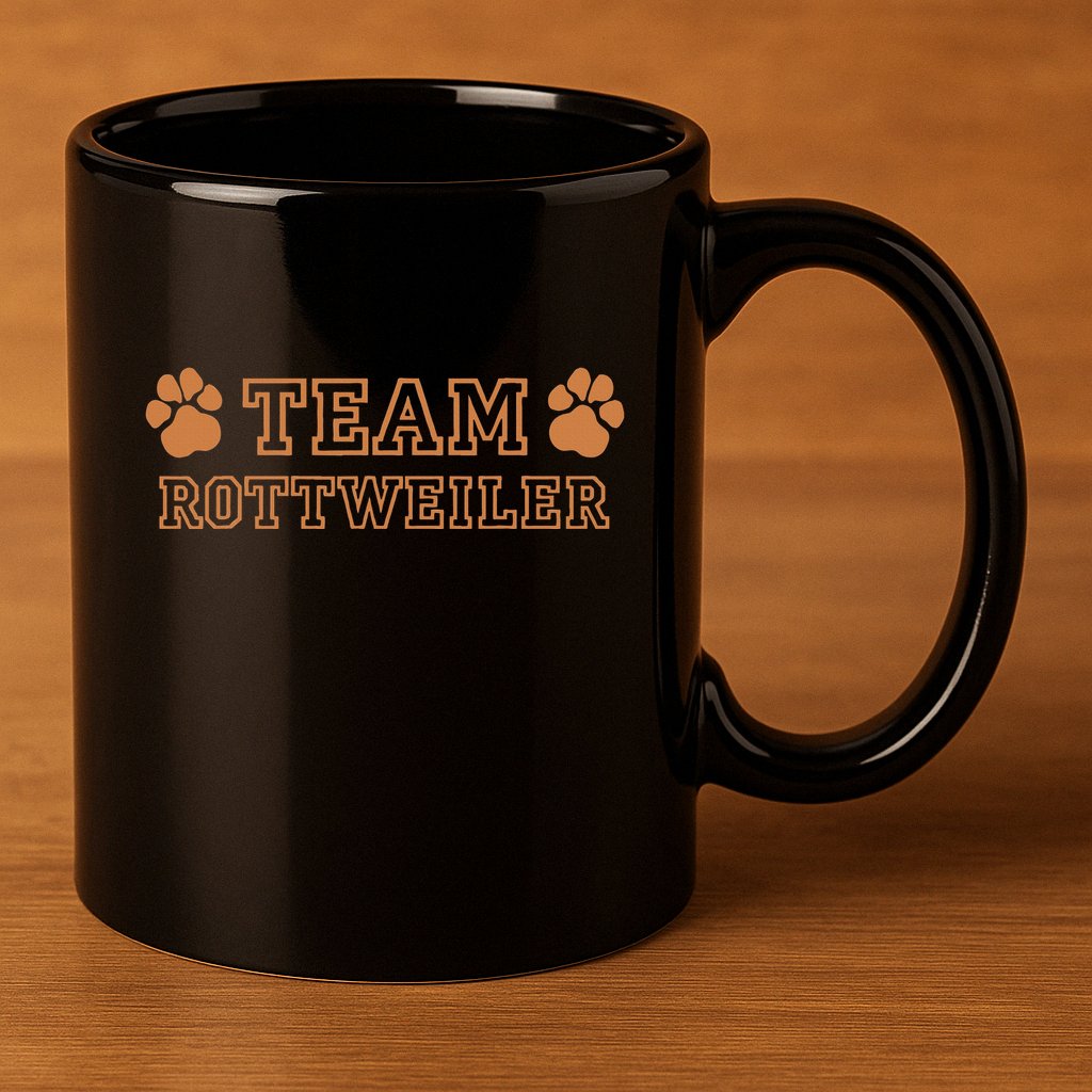 Tina Team Rottweiler Dog Breeds 11oz C Handle Ceramic Mug