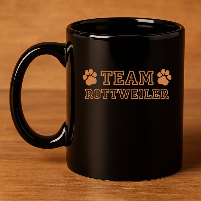 Tina Team Rottweiler Dog Breeds 11oz C Handle Ceramic Mug