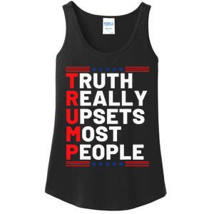 Trump Truth Really Upset Most People Trump 2024 America Flag Ladies Essential Tank