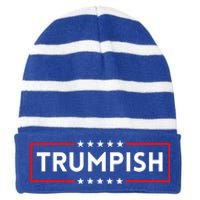 Trumpish Striped Beanie with Solid Band