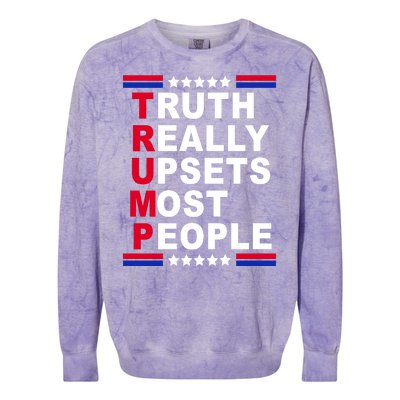 Trump Truth Really Upsets Most People Colorblast Crewneck Sweatshirt