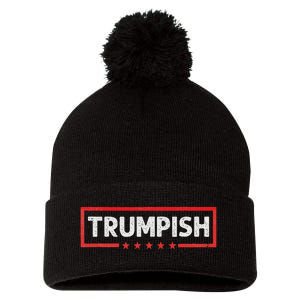 Trumpish Pom Pom 12in Knit Beanie