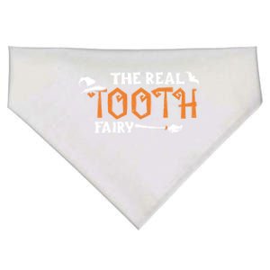 Tooth: The Real Tooth Fairy Halloween Sayings Cool Gift USA-Made Doggie Bandana