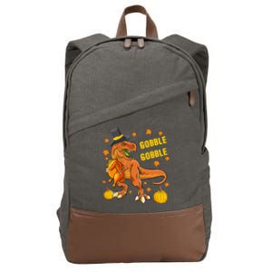 Thanksgiving T Rex Dinosaur Turkey Costume Boys Great Gift Cotton Canvas Backpack