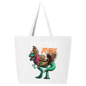 Turkey T Rex Funny Thanksgiving Dinosaur Turkey Costume Gift 25L Jumbo Tote