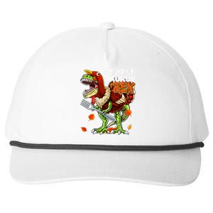 Thanksgiving T Rex Dinosaur Turkey Costume Gift Boys Gift Snapback Five-Panel Rope Hat