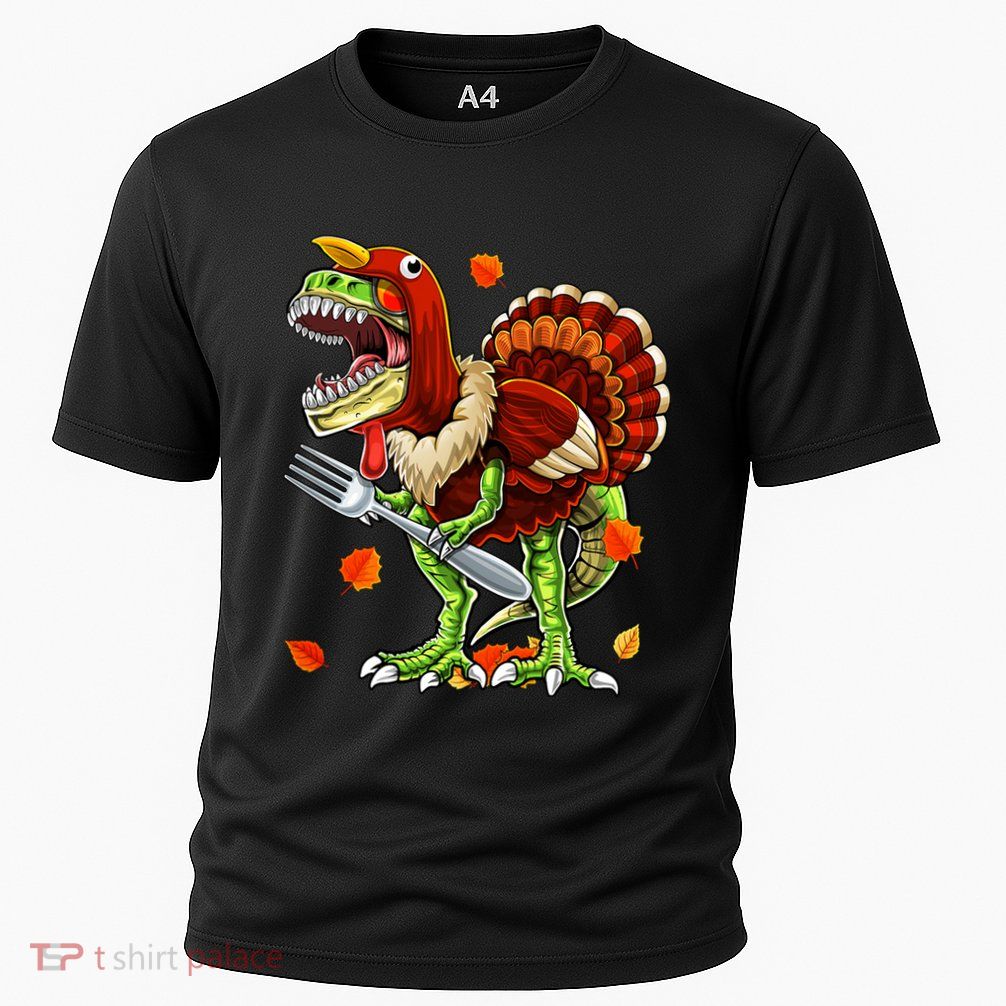 Thanksgiving T Rex Dinosaur Turkey Costume Gift Boys Gift Performance Shirt