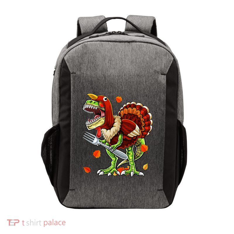 Thanksgiving T Rex Dinosaur Turkey Costume Gift Boys Gift Vector Backpack