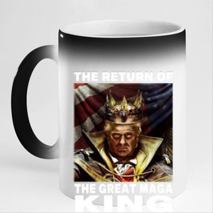 Ultra Maga Trump The Return Of The Great MAGA King 11oz Black Color Changing Mug