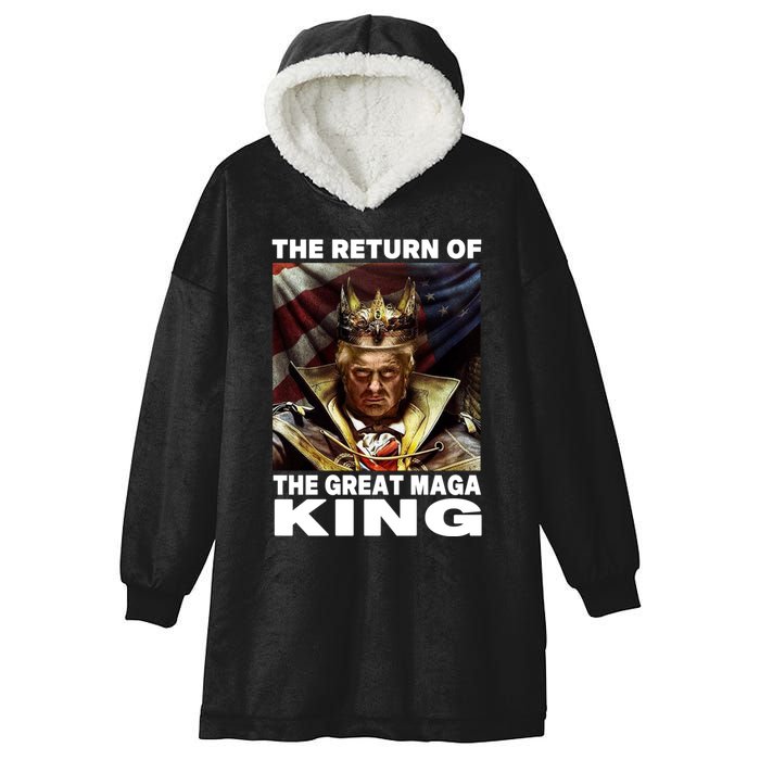 Ultra Maga Trump The Return Of The Great MAGA King Hooded Wearable Blanket