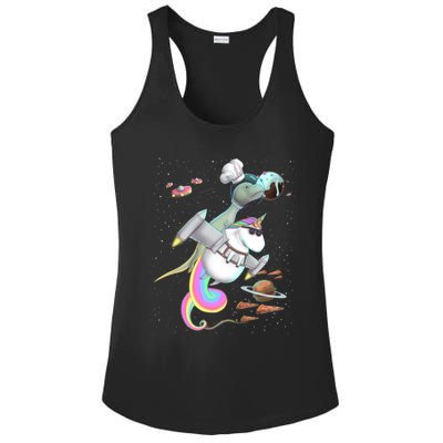 Trex Tyrannosaurus Rex Dinosaur Riding Unicorn Space Party Gift Ladies PosiCharge Competitor Racerback Tank