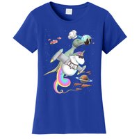 Trex Tyrannosaurus Rex Dinosaur Riding Unicorn Space Party Gift Women's T-Shirt