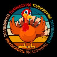 Thanksgiving Turkey Retro Sunset Holiday Cooling Performance Crew T-Shirt