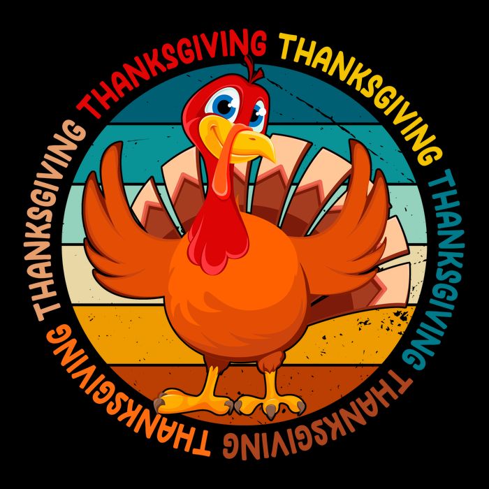 Thanksgiving Turkey Retro Sunset Holiday Cooling Performance Crew T-Shirt