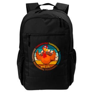 Thanksgiving Turkey Retro Sunset Holiday Daily Commute Backpack