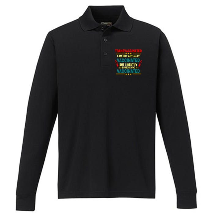 Transvaccinated Performance Long Sleeve Polo