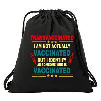 Transvaccinated Drawstring Bag