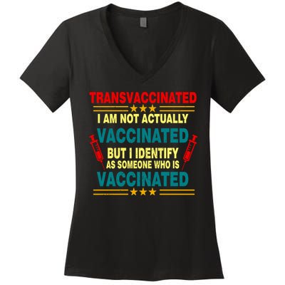 Transvaccinated Women's V-Neck T-Shirt