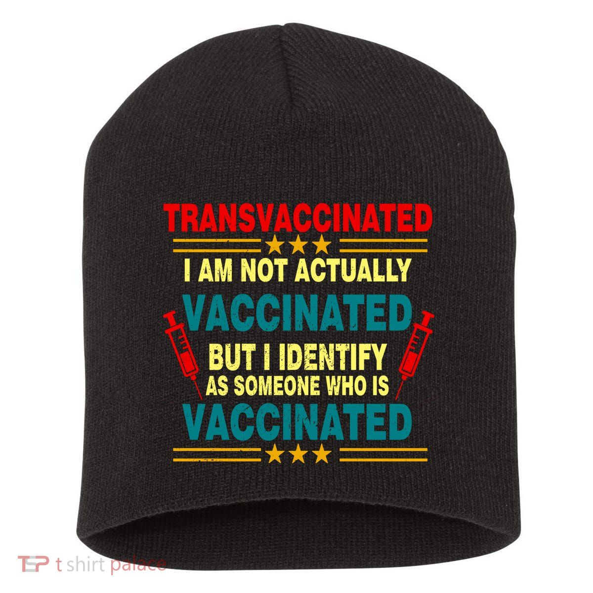 Transvaccinated Short Acrylic Beanie