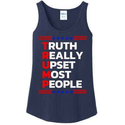 Trump Truth Really Upset Most People Trump 2024 America Flag Ladies Essential Tank