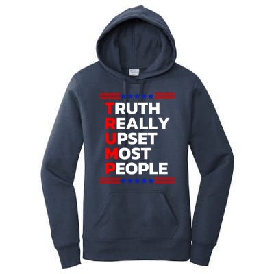 Trump Truth Really Upset Most People Trump 2024 America Flag Women's Pullover Hoodie