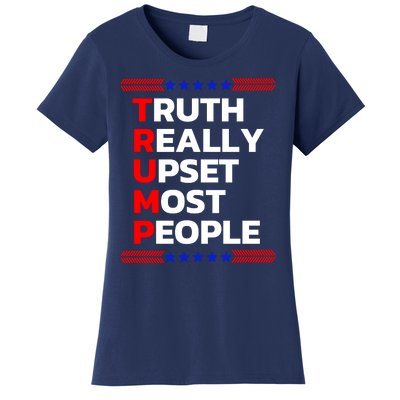 Trump Truth Really Upset Most People Trump 2024 America Flag Women's T-Shirt