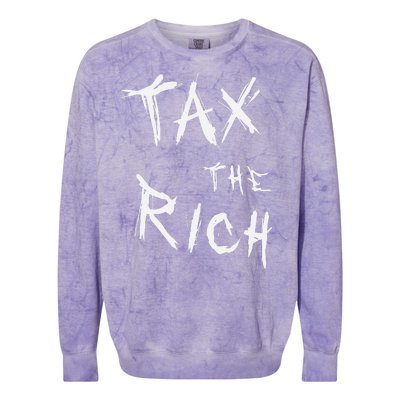 Tax The Rich AOC Quote Colorblast Crewneck Sweatshirt