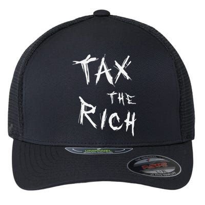 Tax The Rich AOC Quote Flexfit Unipanel Trucker Cap