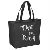 Tax The Rich AOC Quote Zip Tote Bag