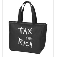 Tax The Rich AOC Quote Zip Tote Bag