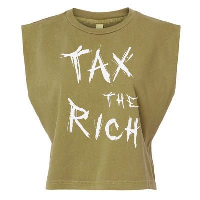 Tax The Rich AOC Quote Garment-Dyed Women's Muscle Tee