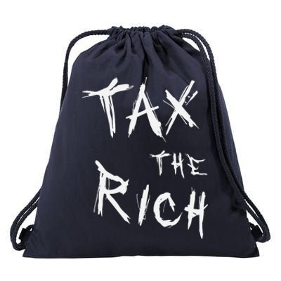 Tax The Rich AOC Quote Drawstring Bag